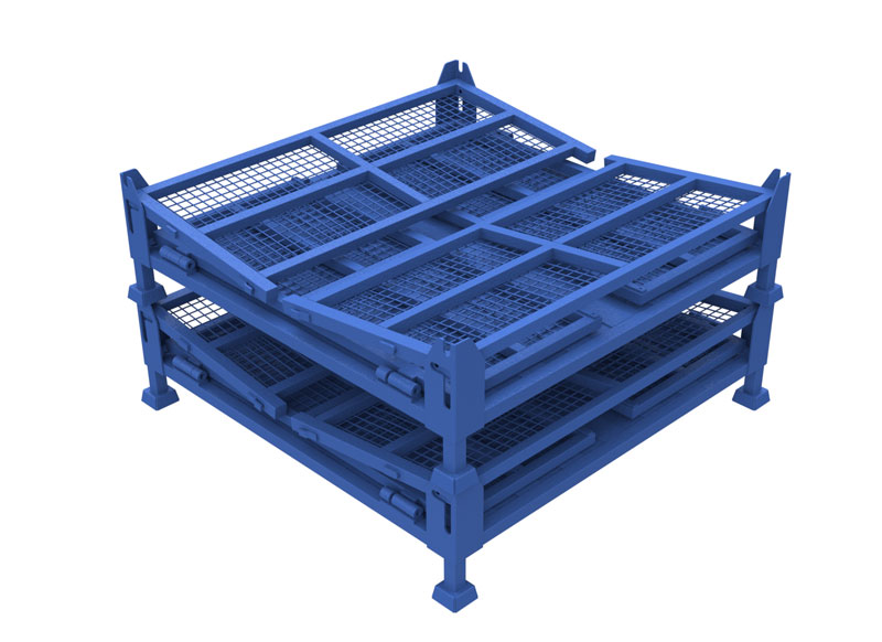 Cage-Bin-Front-Open-with-all-Side-covered-Mesh-Pallet