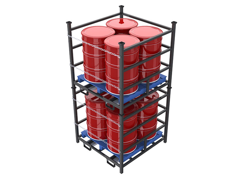Steel-Drum-pallet-for-210-ltrs-drumsvertical-Position-staking-2